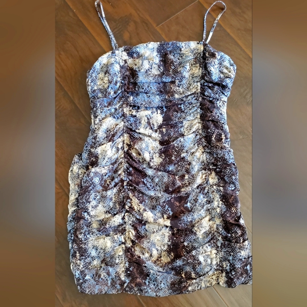 NWT WOMENS J.O.A mini rouched dress Size M
